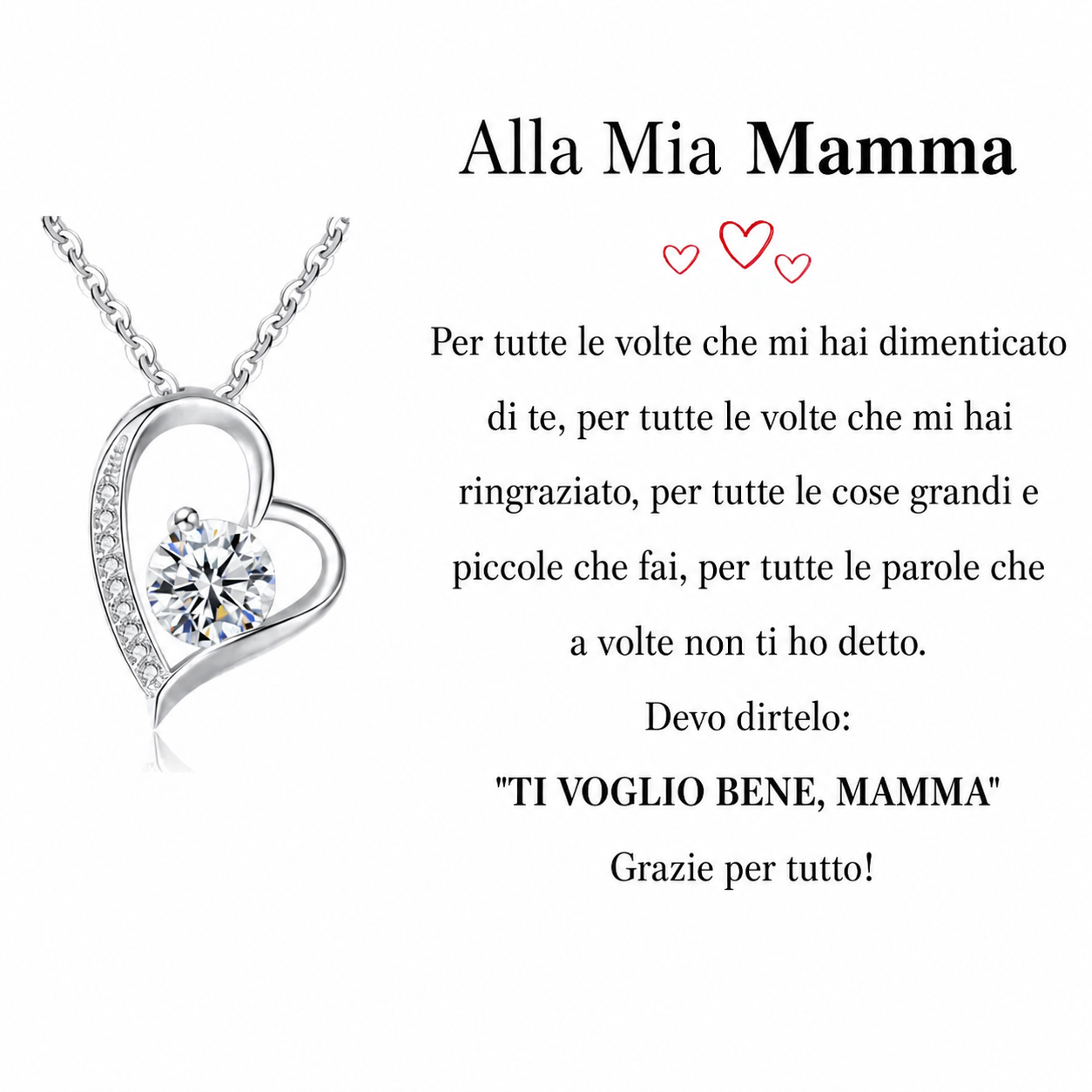 Collana Puro Amor – Per la Mamma che Merita Tutto